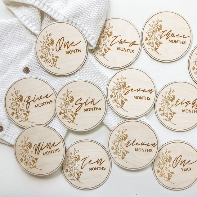 Disques bébé en bois personnalisés