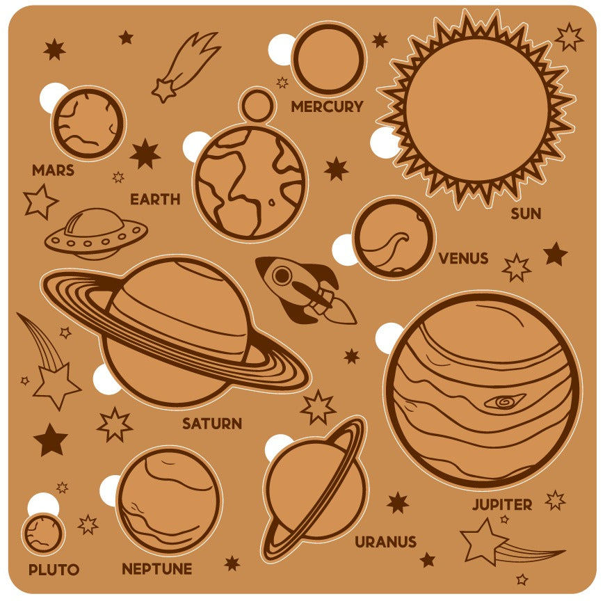 Puzzle éducatif personnalisé en bois