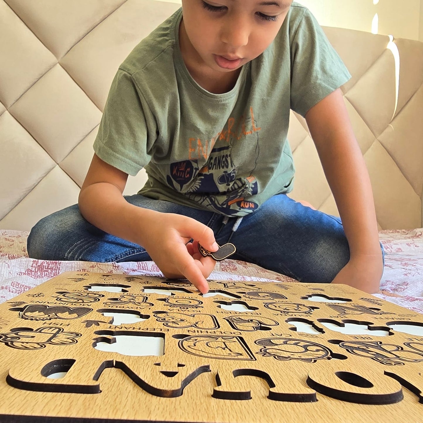 Puzzle éducatif personnalisé en bois