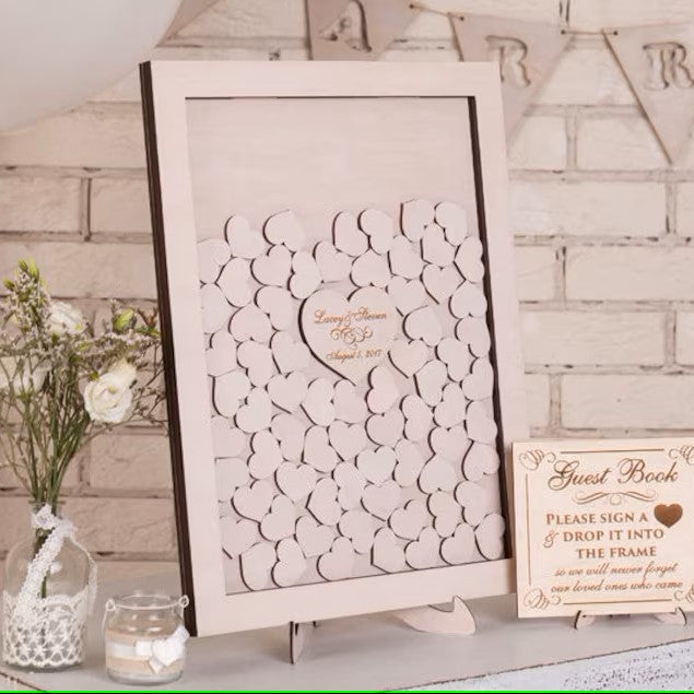 Livre d’or de mariage en bois