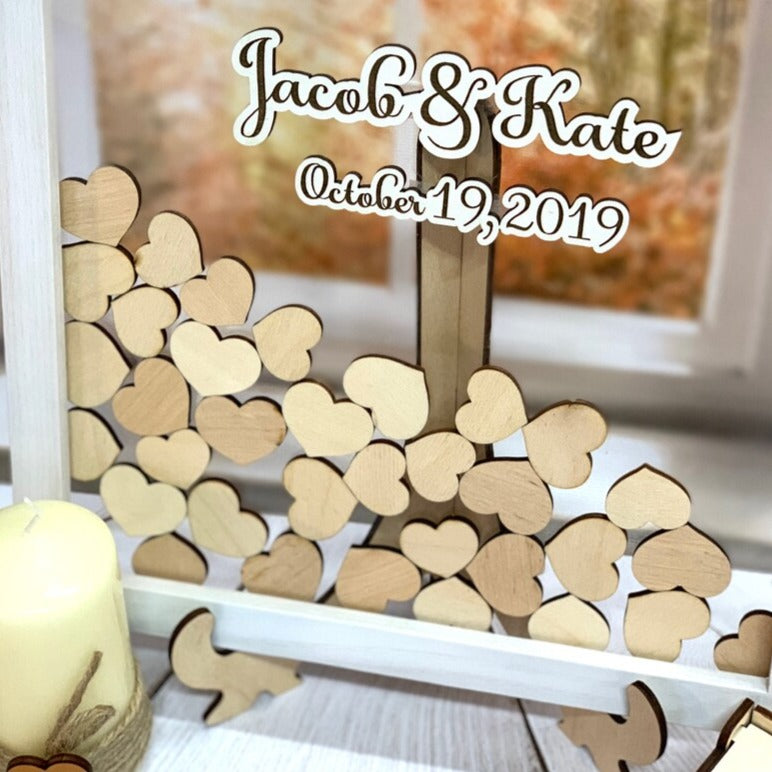 Livre d’or de mariage en bois