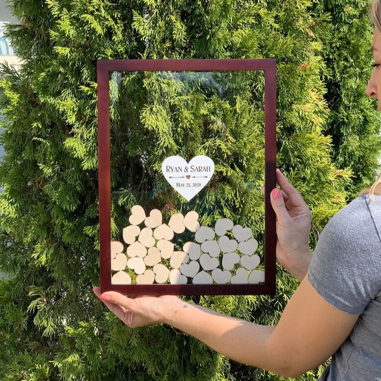 Livre d’or de mariage en bois