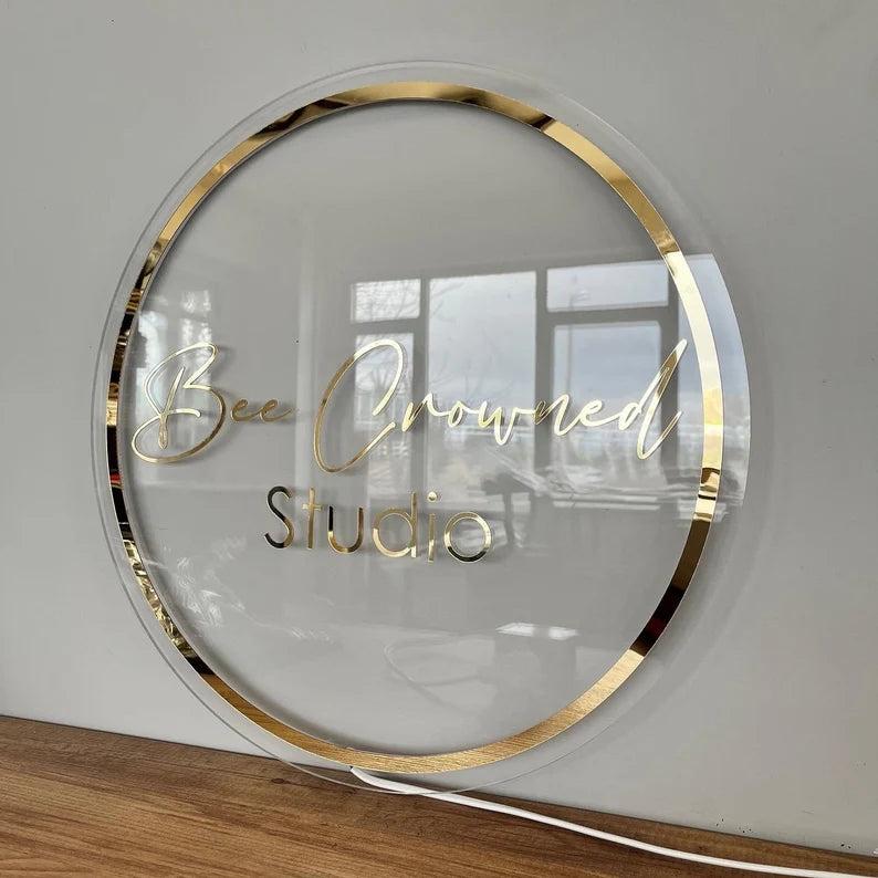 Décoration de logo personnalisé en acrylique néon