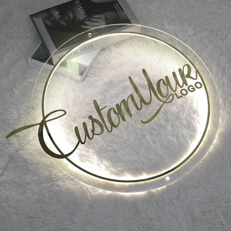 Décoration de logo personnalisé en acrylique néon