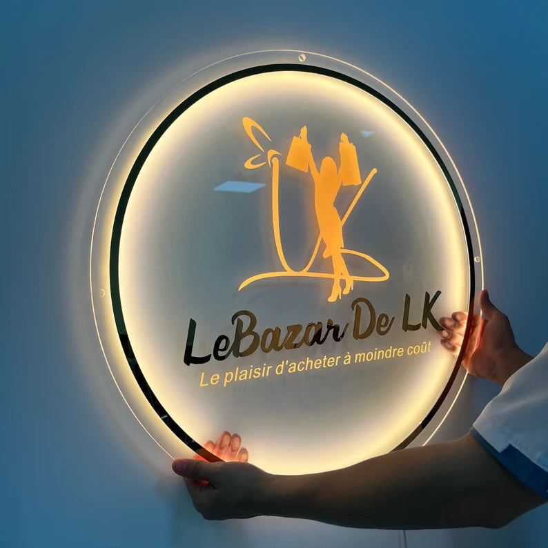 Décoration de logo personnalisé en acrylique néon