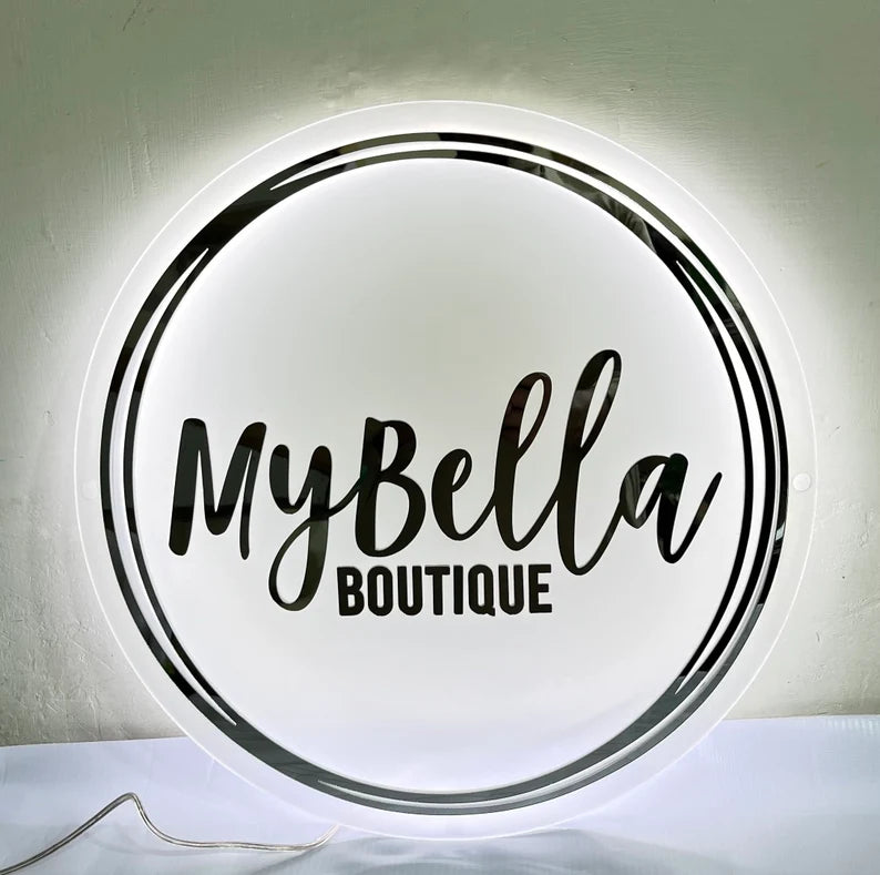 Décoration de logo personnalisé en acrylique néon