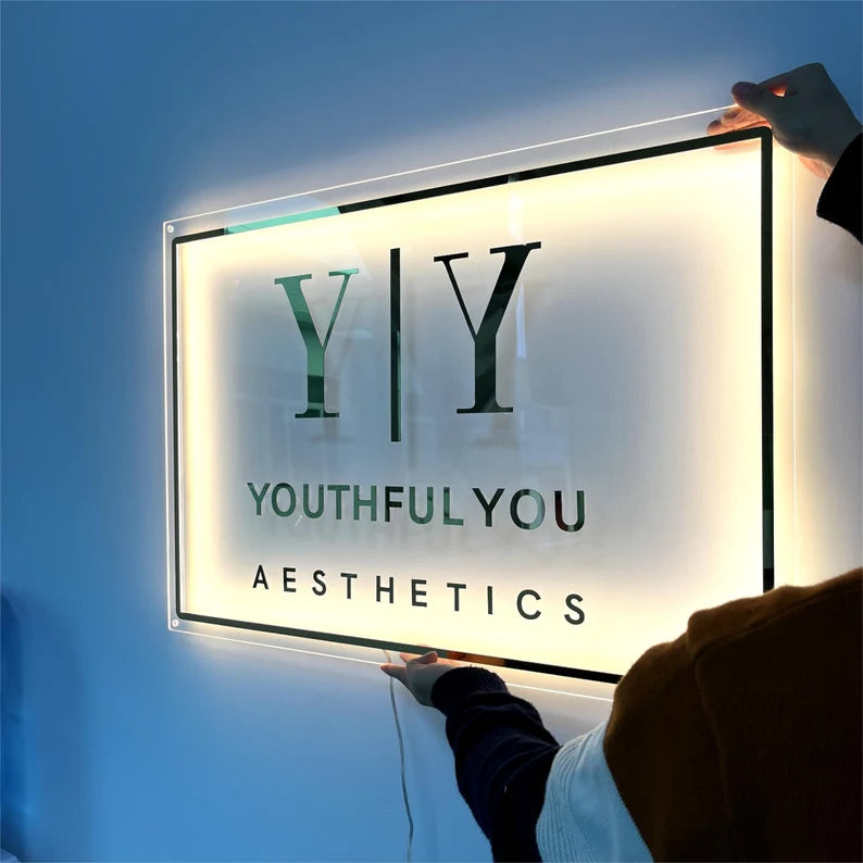 Décoration de logo personnalisé en acrylique néon