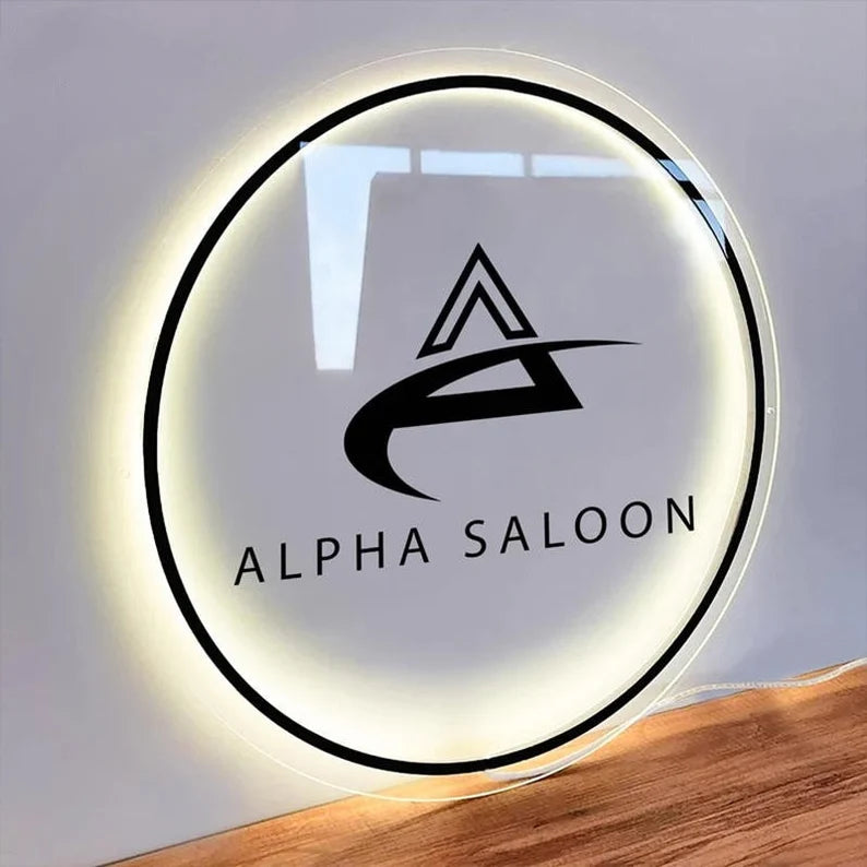 Décoration de logo personnalisé en acrylique néon