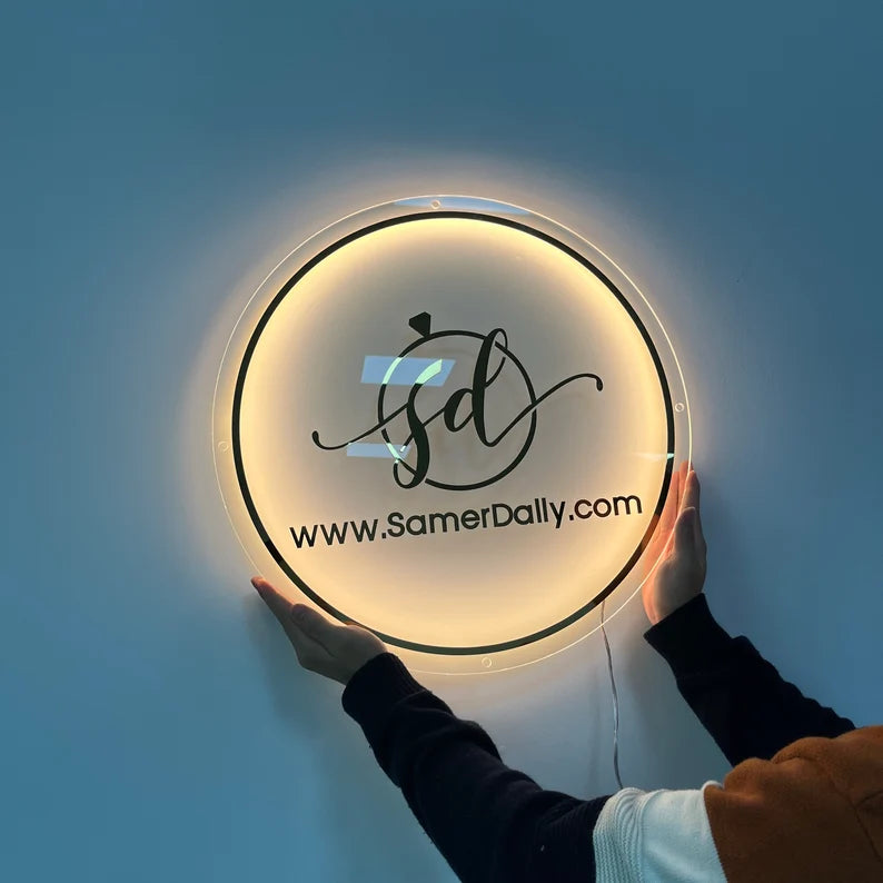 Décoration de logo personnalisé en acrylique néon