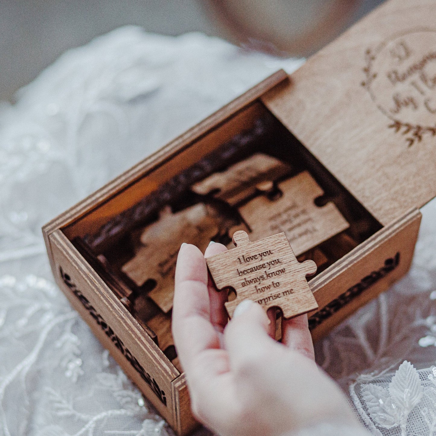 Puzzle en Bois "20 Raisons Pourquoi Je T'aime"