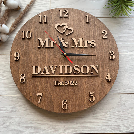 Horloge Murale Familiale Personnalisée