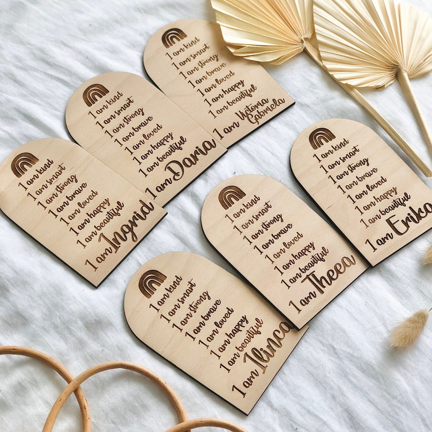 Conseil d’Affirmation en Bois – Encouragements Positifs pour Bébé