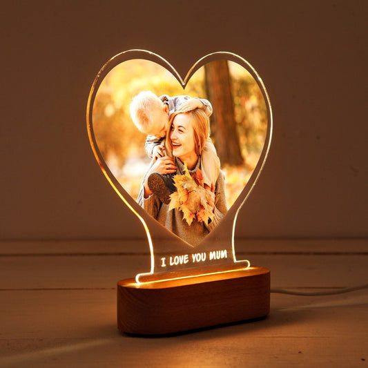 Lampe Photo Cœur Personnalisée