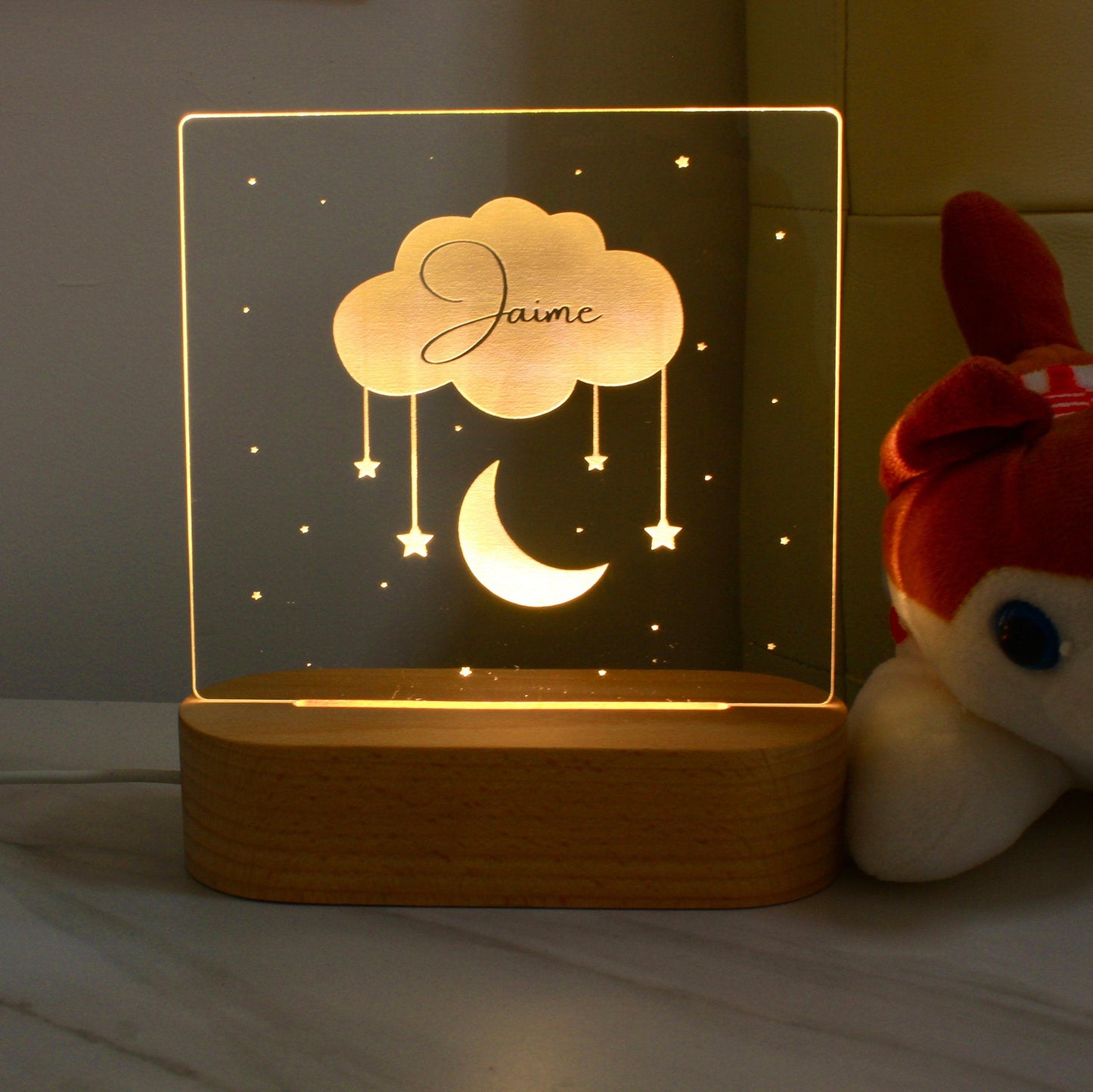 Veilleuse Personnalisée - Cadeau de Naissance & Baptême