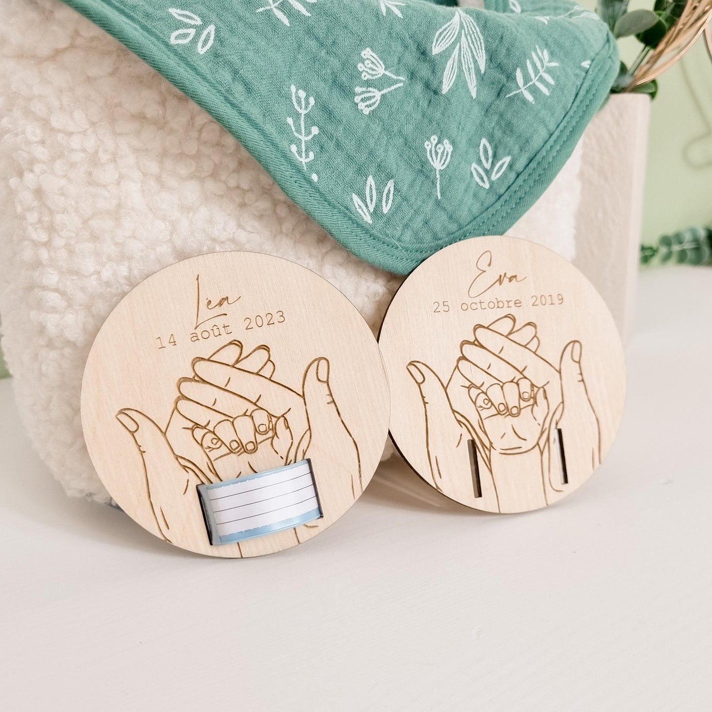 Plaque Bracelet de Naissance Personnalisée