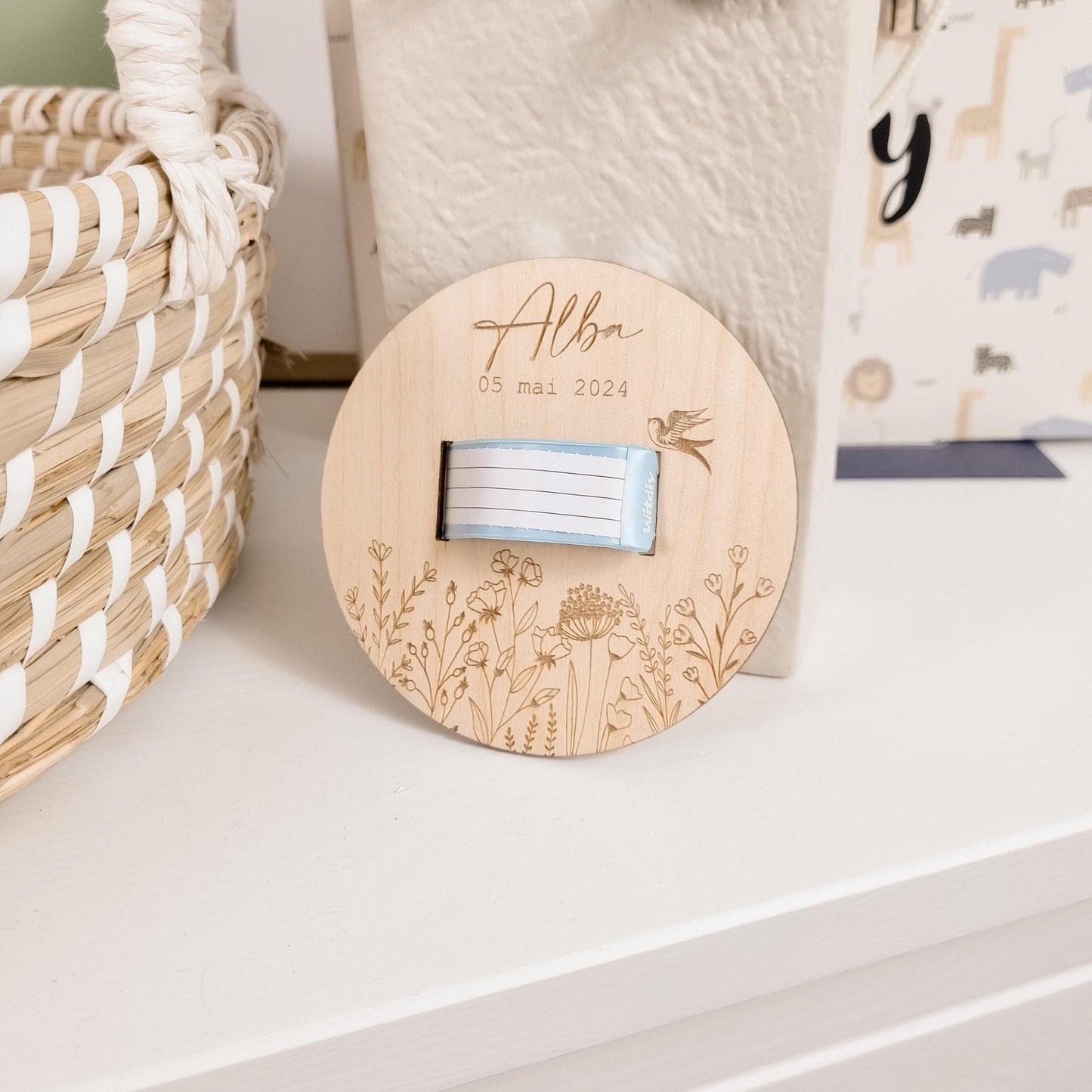 Plaque Bracelet de Naissance Personnalisée