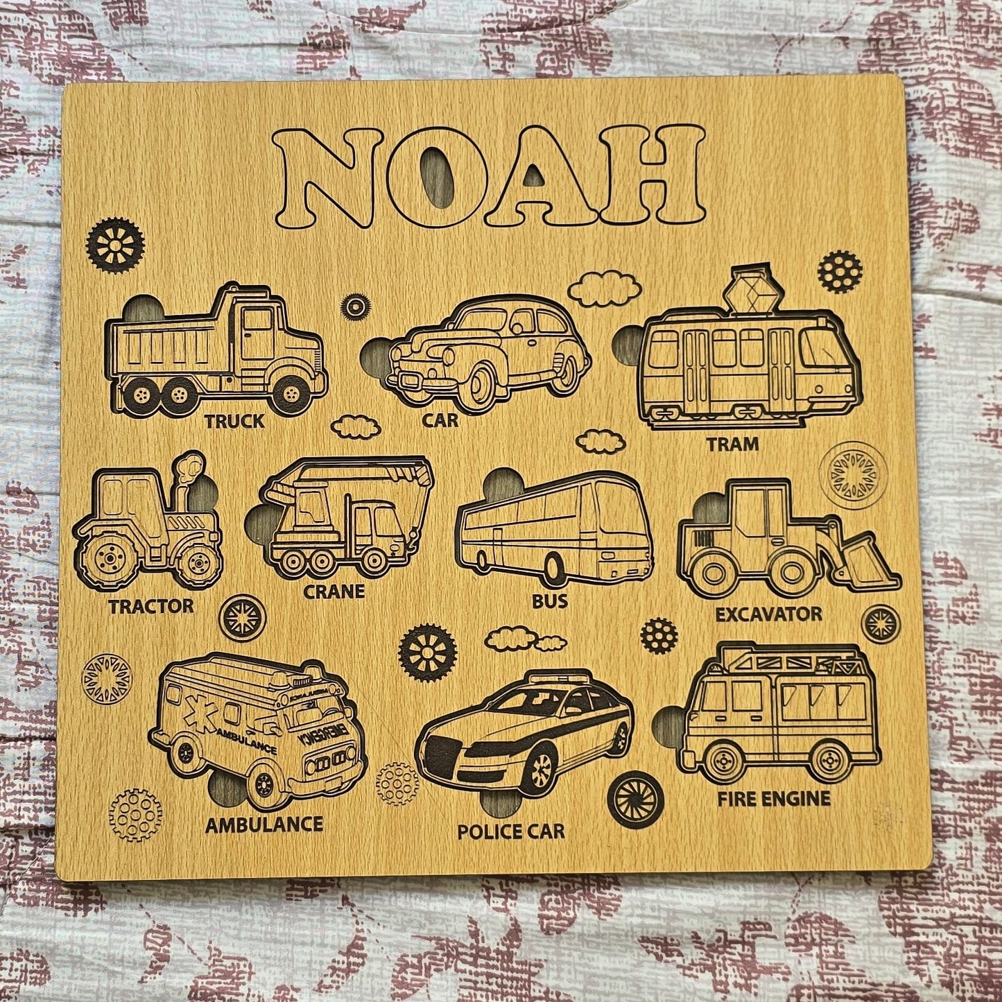 Puzzle éducatif personnalisé en bois