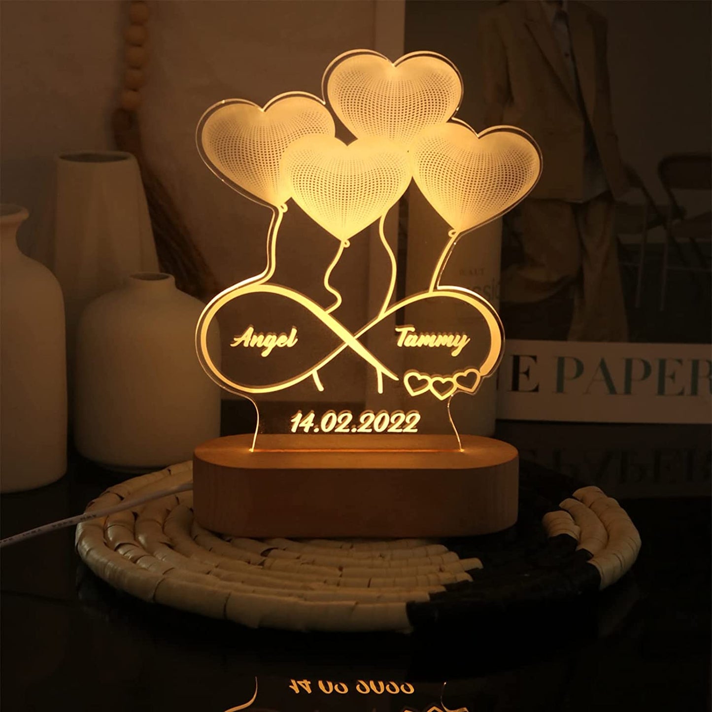 Lampe 3D D’illusion Acrylique