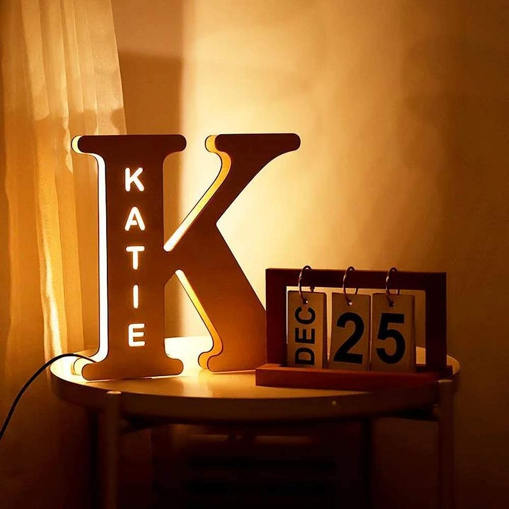 Morale Lettre Lumière en Bois