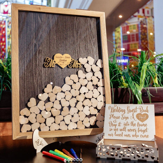 Livre d’or de mariage en bois