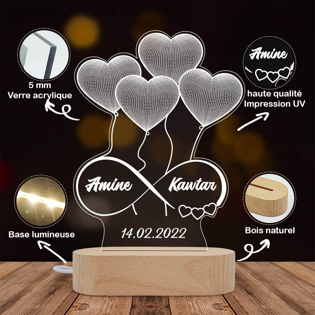 Lampe 3D D’illusion Acrylique