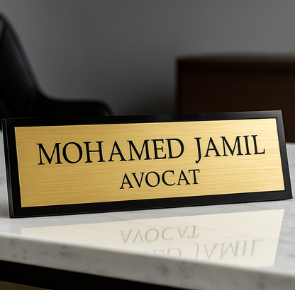 Plaque de Bureau Personnalisée