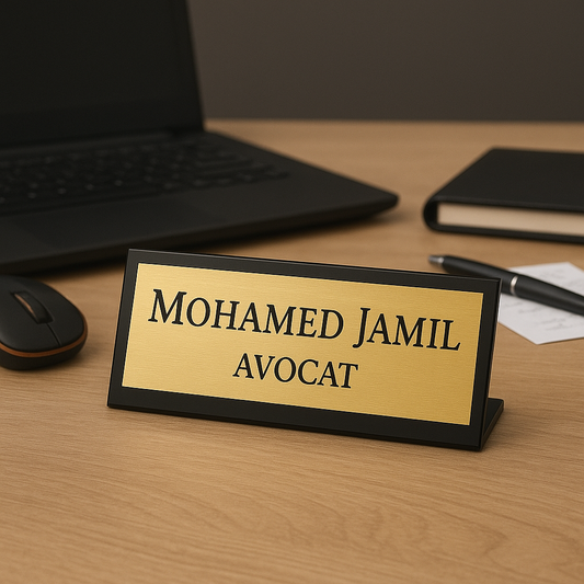 Plaque de Bureau Personnalisée