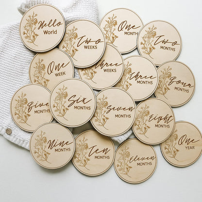 Disques bébé en bois personnalisés