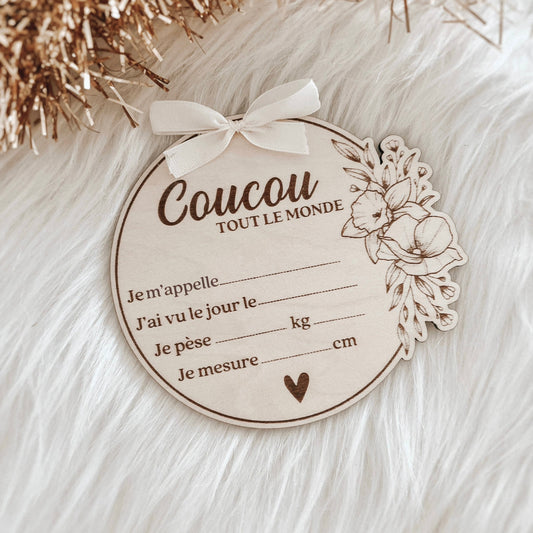 Carte de Bienvenue Naissance Bébé
