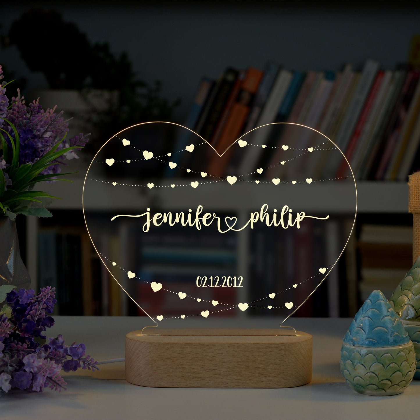 Veilleuse Cœur Couple