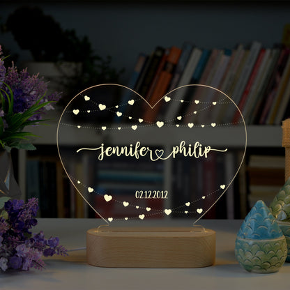 Veilleuse Cœur Couple