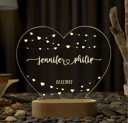 Veilleuse Cœur Couple