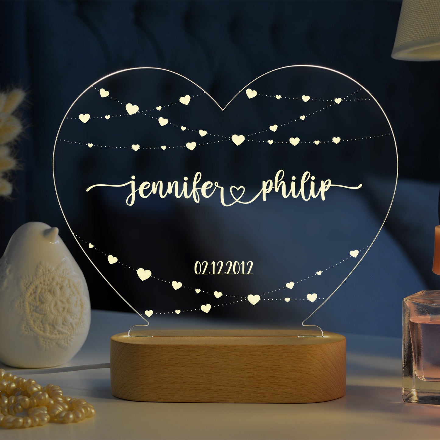 Veilleuse Cœur Couple