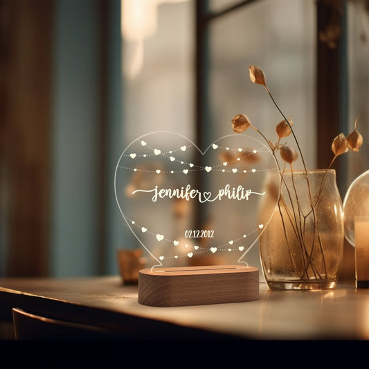 Veilleuse Cœur Couple