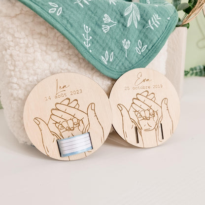 Plaque Bracelet de Naissance Personnalisée