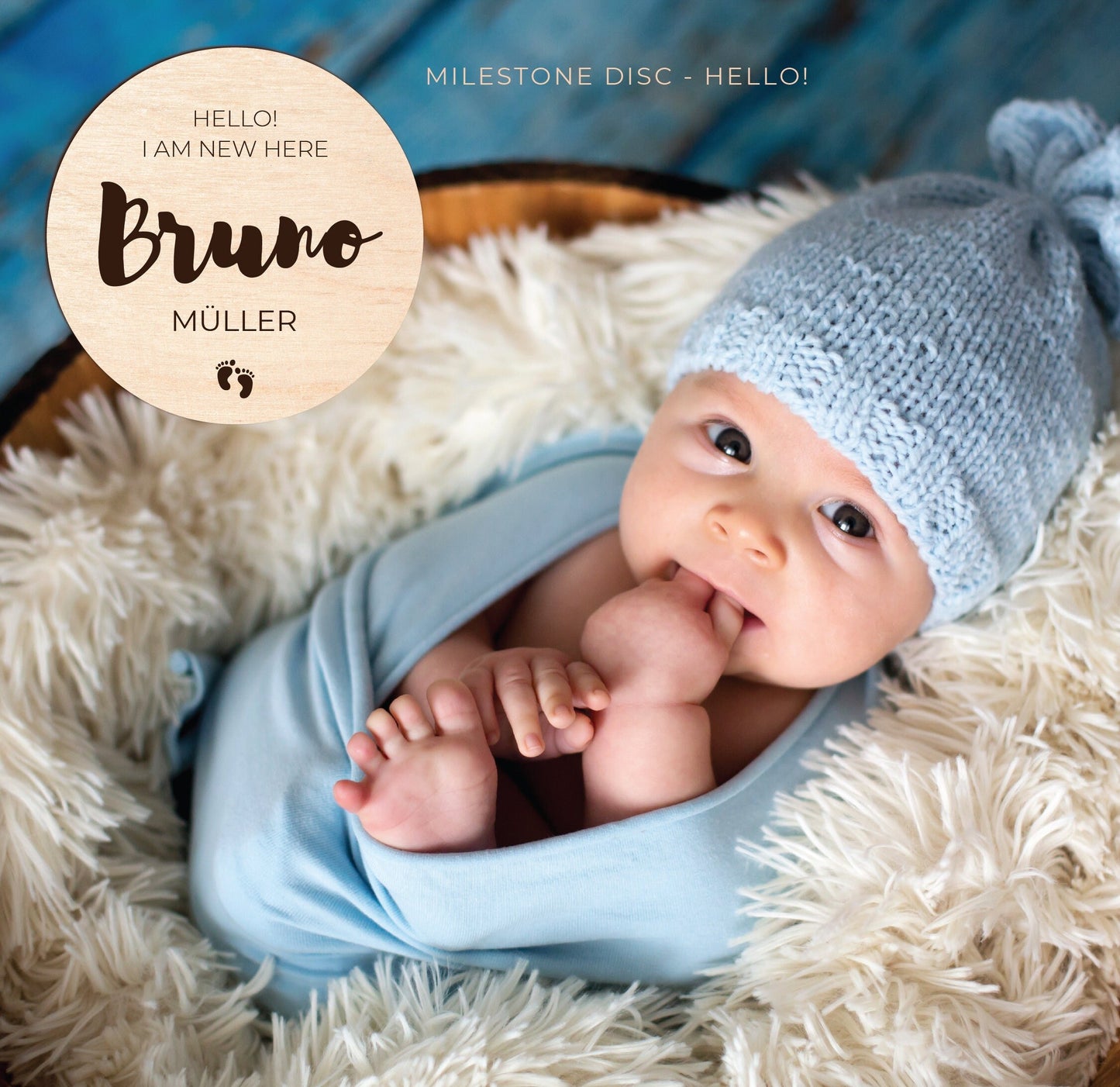 Disques en Bois – Jalons Mensuels pour Photos de Bébé