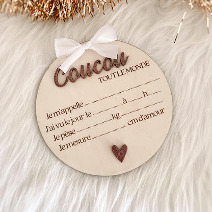 Carte de Bienvenue Naissance Bébé