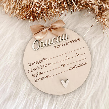 Carte de Bienvenue Naissance Bébé