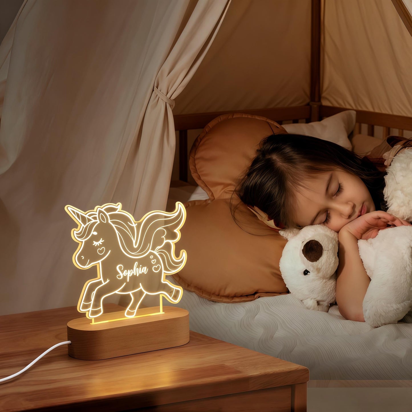 Veilleuse Licorne Personnalisée