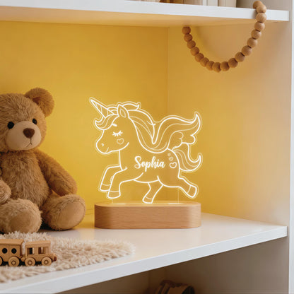 Veilleuse Licorne Personnalisée