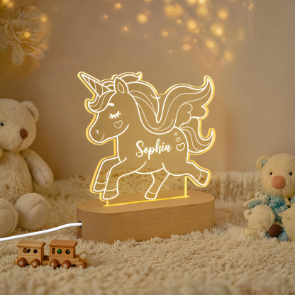 Veilleuse Licorne Personnalisée
