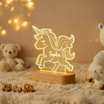 Veilleuse Licorne Personnalisée
